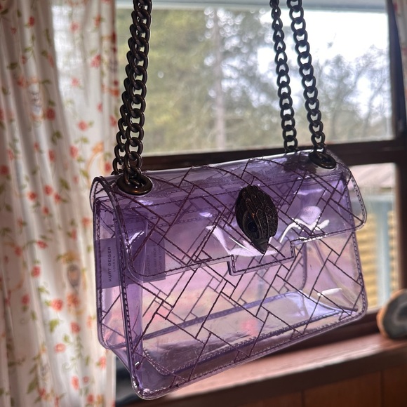 Kurt Geiger • Transparent Purple Jelly Mini Kensington Purse - Picture 12 of 16